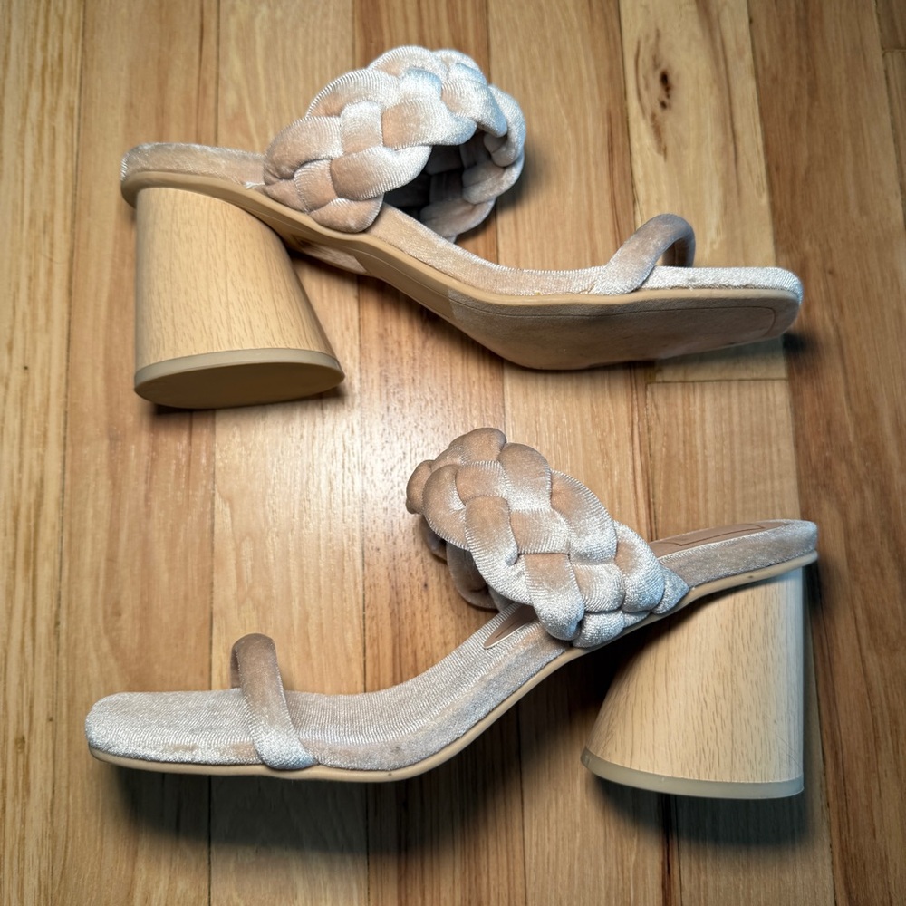 Dolce Vita Velvet Braided Block Heel Sandal